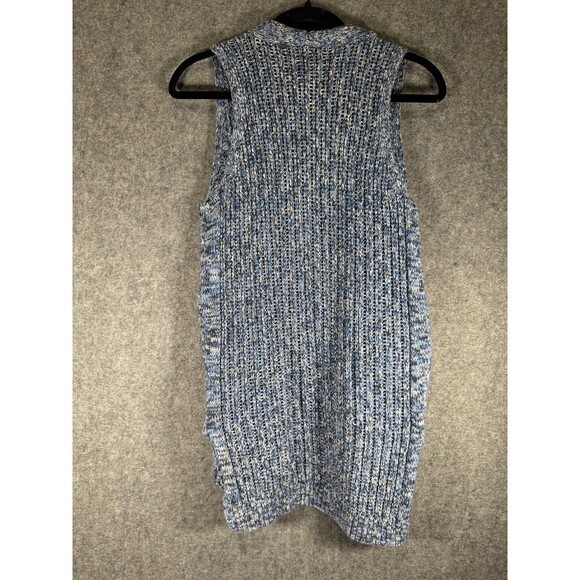 Gap Sweater‎ Women Medium Blue Sleeveless Knit Oversized Open Vest Casual - Picture 7 of 8